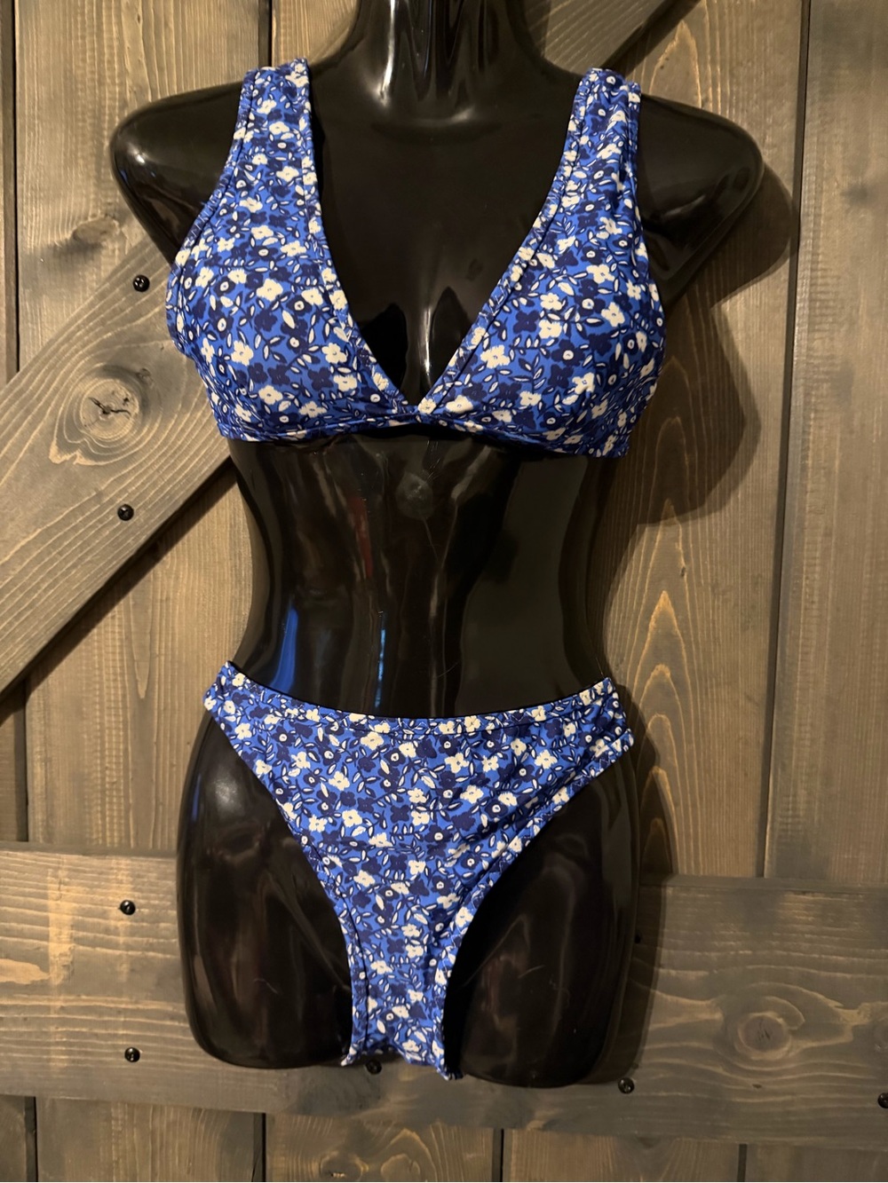 Aerie Floral Fairy Cottage Ocean Resort Bikini Swimsuit XS Top S Bottoms